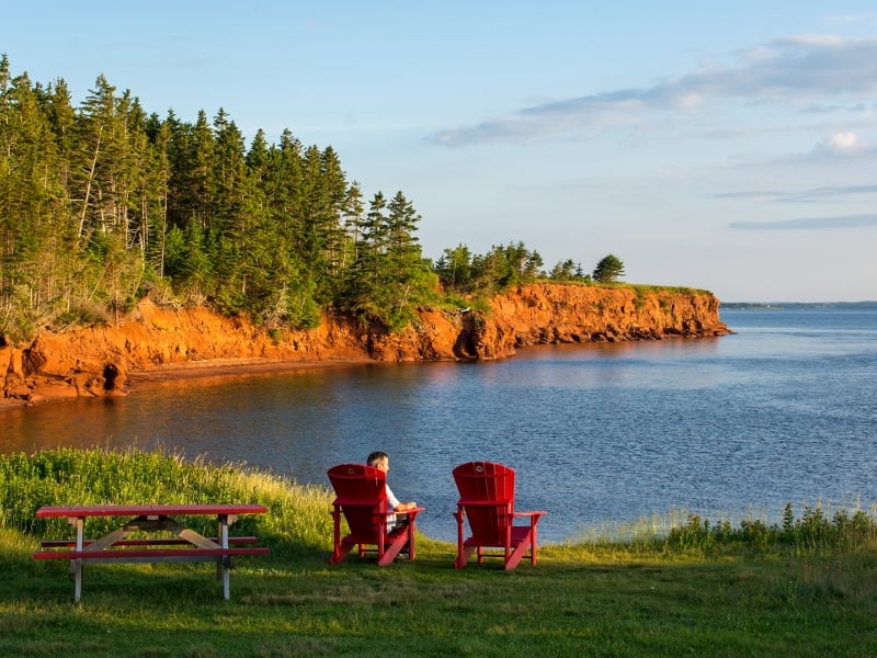 Red sand cliffs at PEI National Park